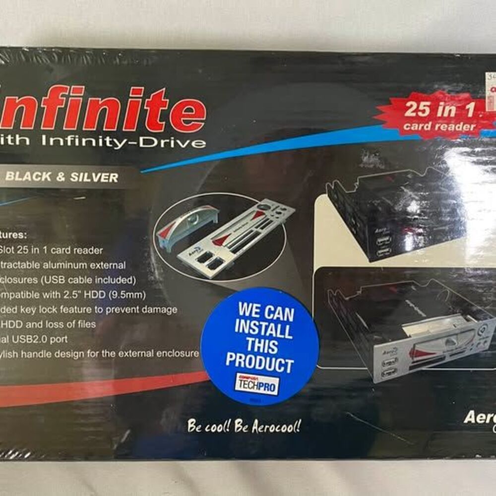 2007 New old stock sealed AeroCool Infinite with Infinity-Drive 25-in-1 Card Rea